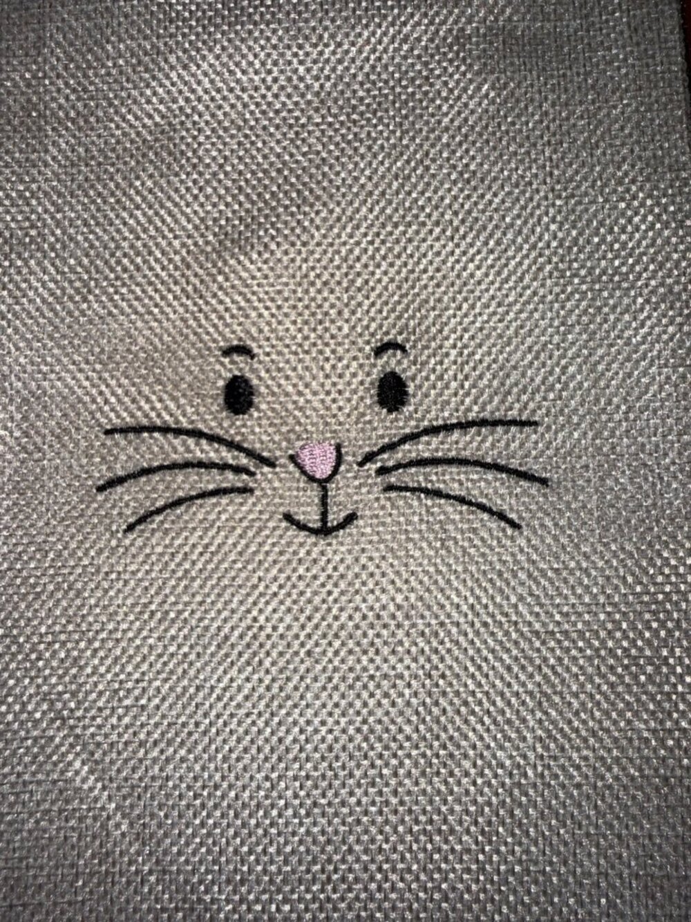 Bunny-Themed Fabric Drawstring Gift Bags With Pom Pom Trim Set Of 2 Multicolor E - Picture 2 of 2